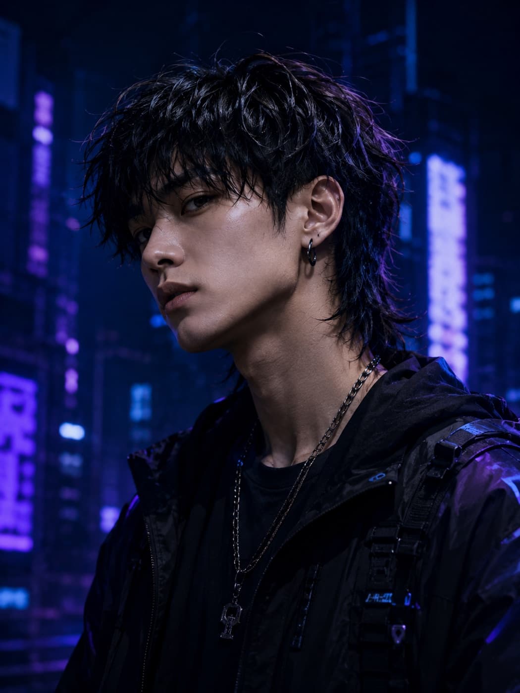 型男灰藍